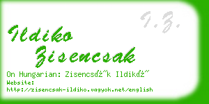 ildiko zisencsak business card